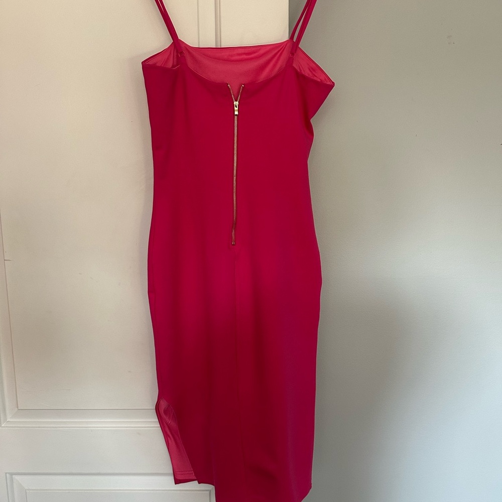 Lulu's Vibrant Pink Midi Dress - Picture 3 of 7
